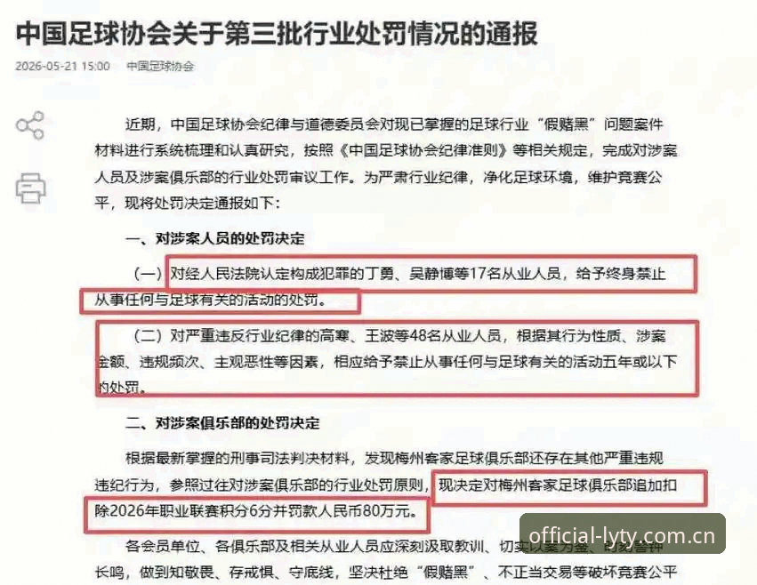 中国足球第三批禁足名单详解：17人终身禁赛，48人受罚